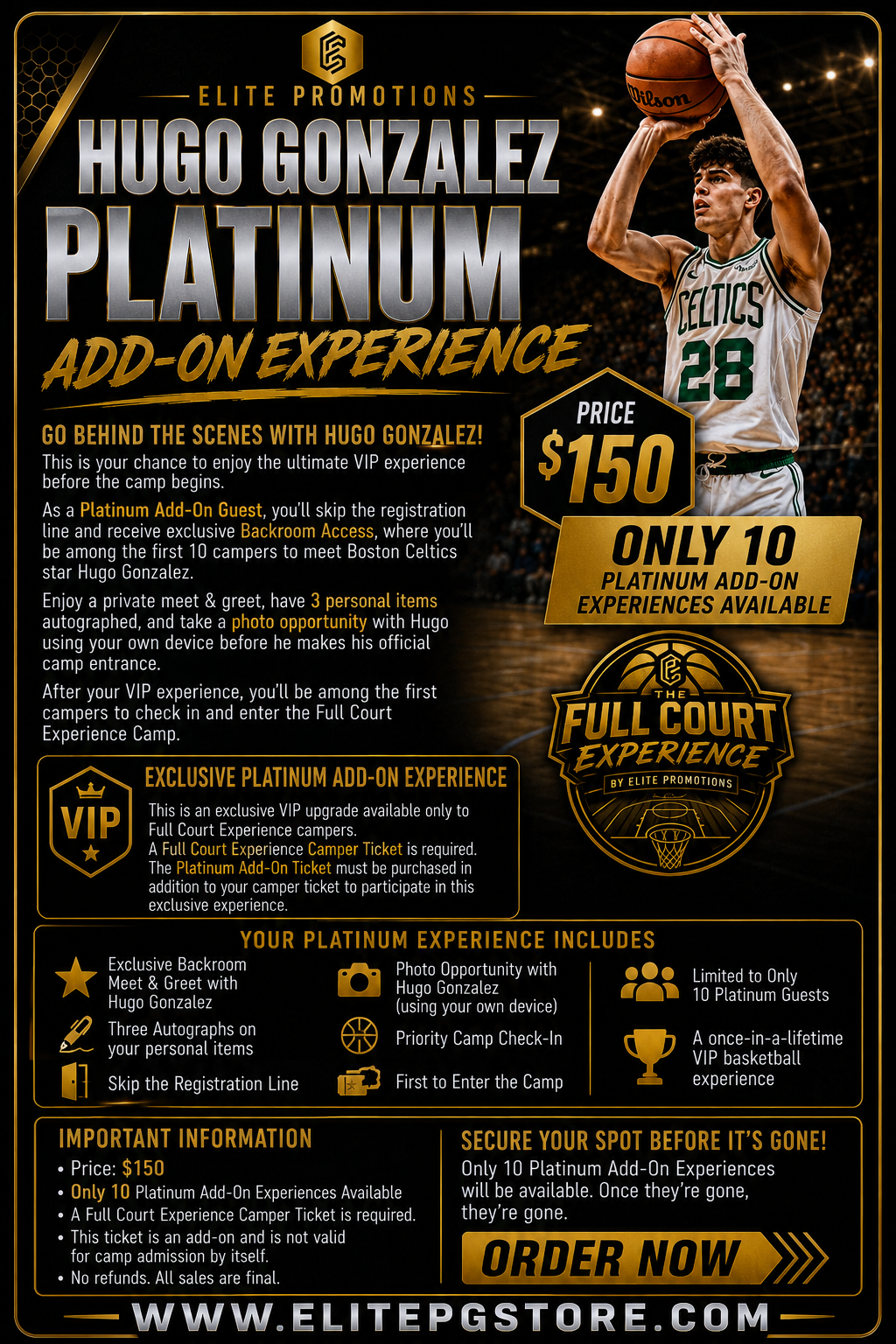 Hugo Gonzalez FCE Full Court Experience basketball camp PLATINUM