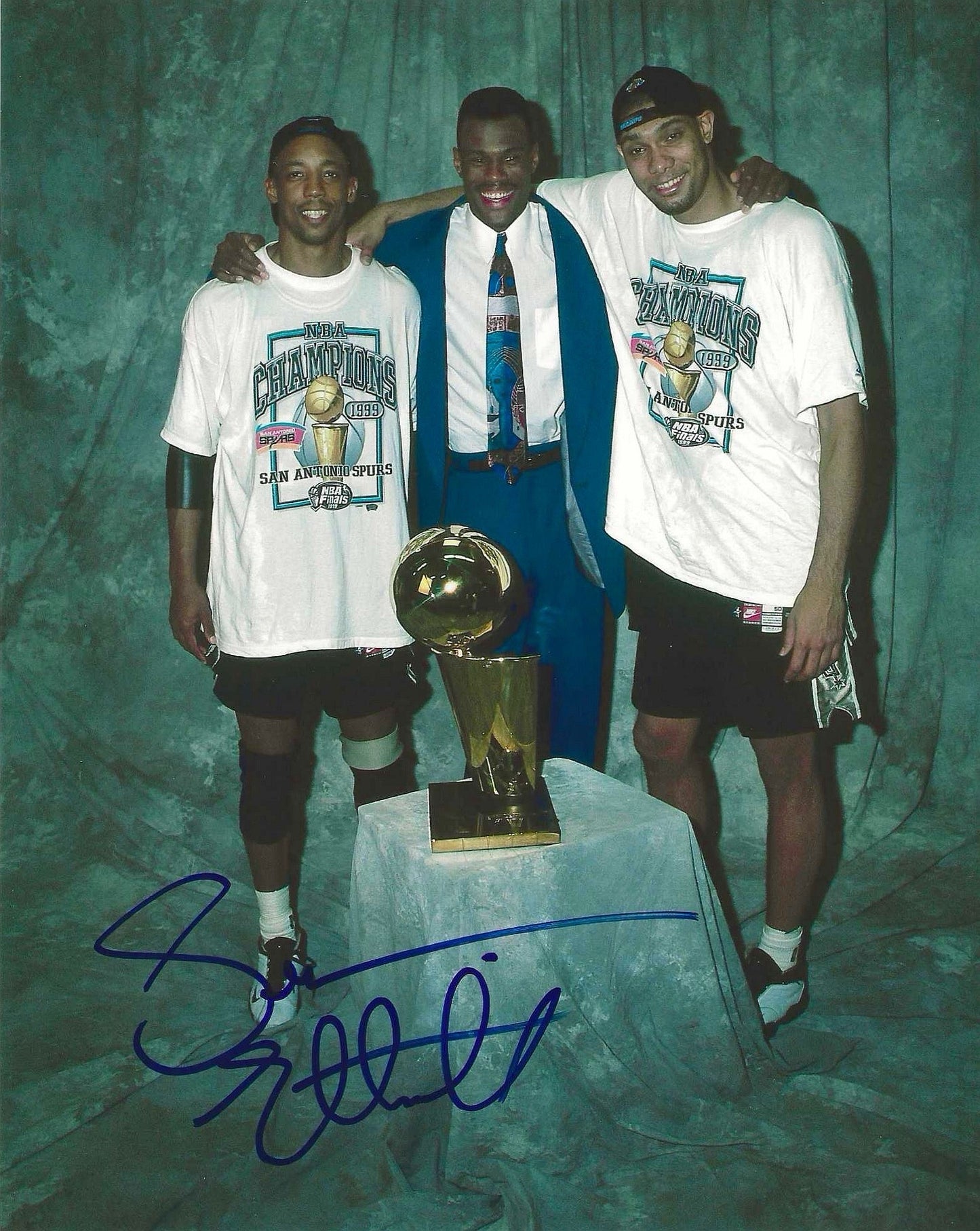 Sean Elliot Autographed Signed "SPURS" 8x10 photo Elite Promotions & Graphz Authentication