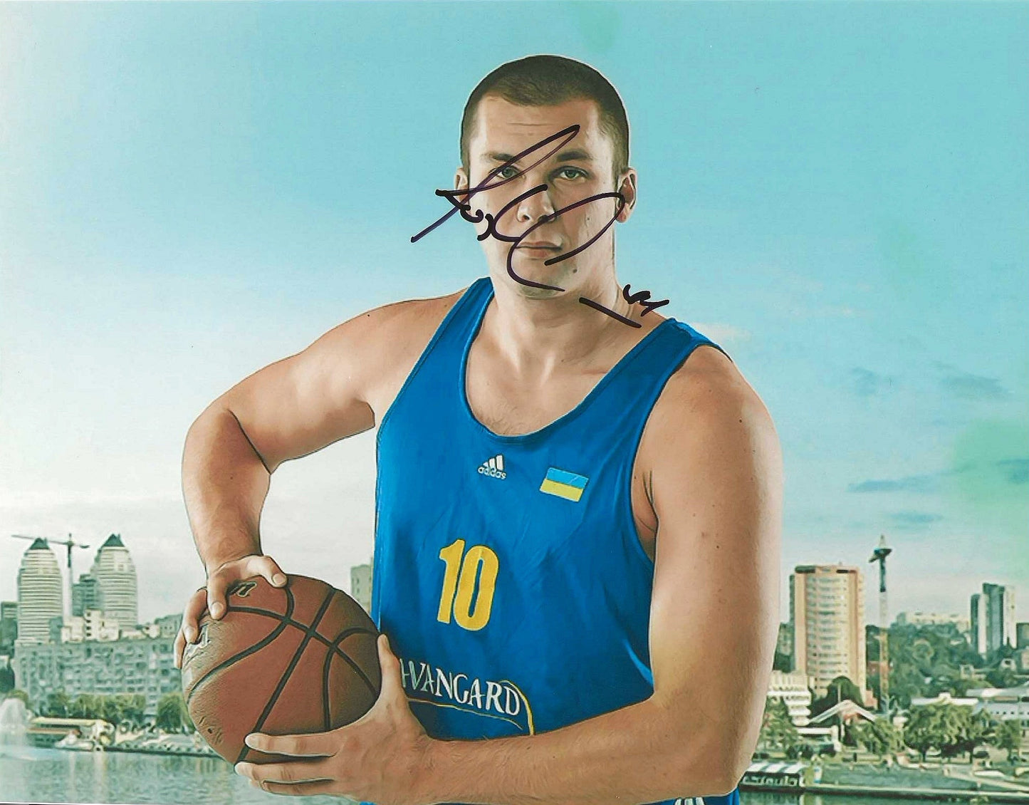 Kyrylo Fesenko Autographed Signed "JAZZ" 8x10 photo Elite Promotions & Graphz Authentication