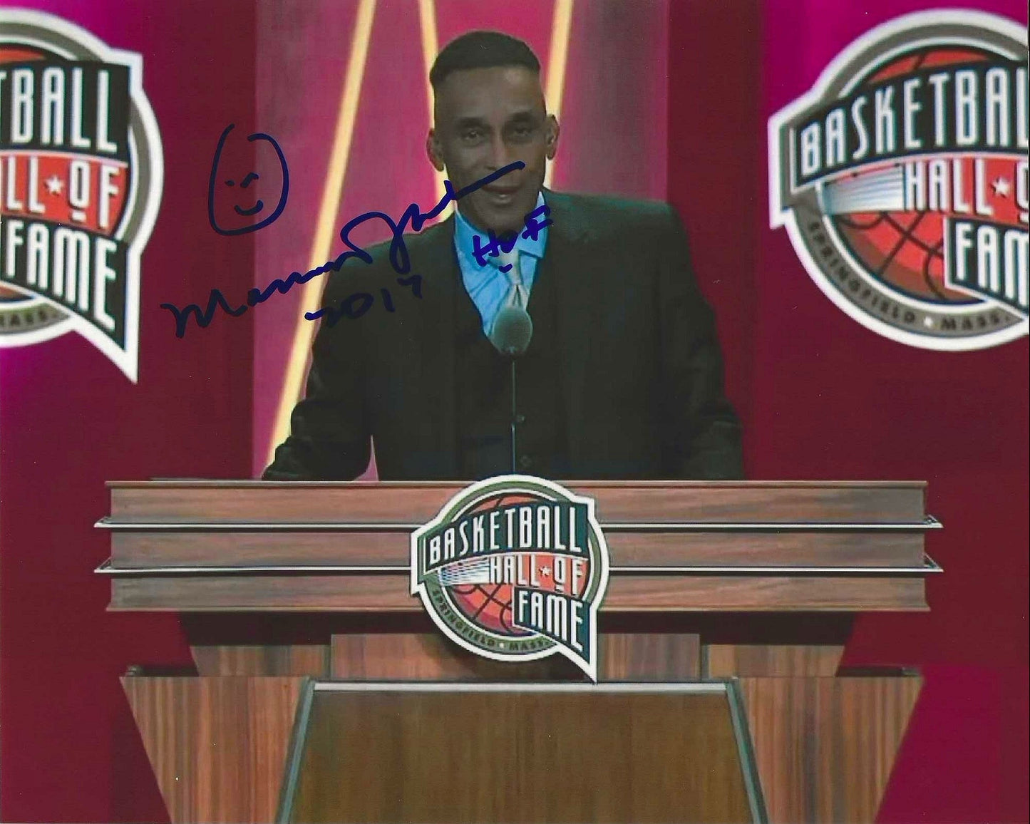 Mannie Jackson Autographed Signed 8x10 photo Elite Promotions & Graphz Authentication