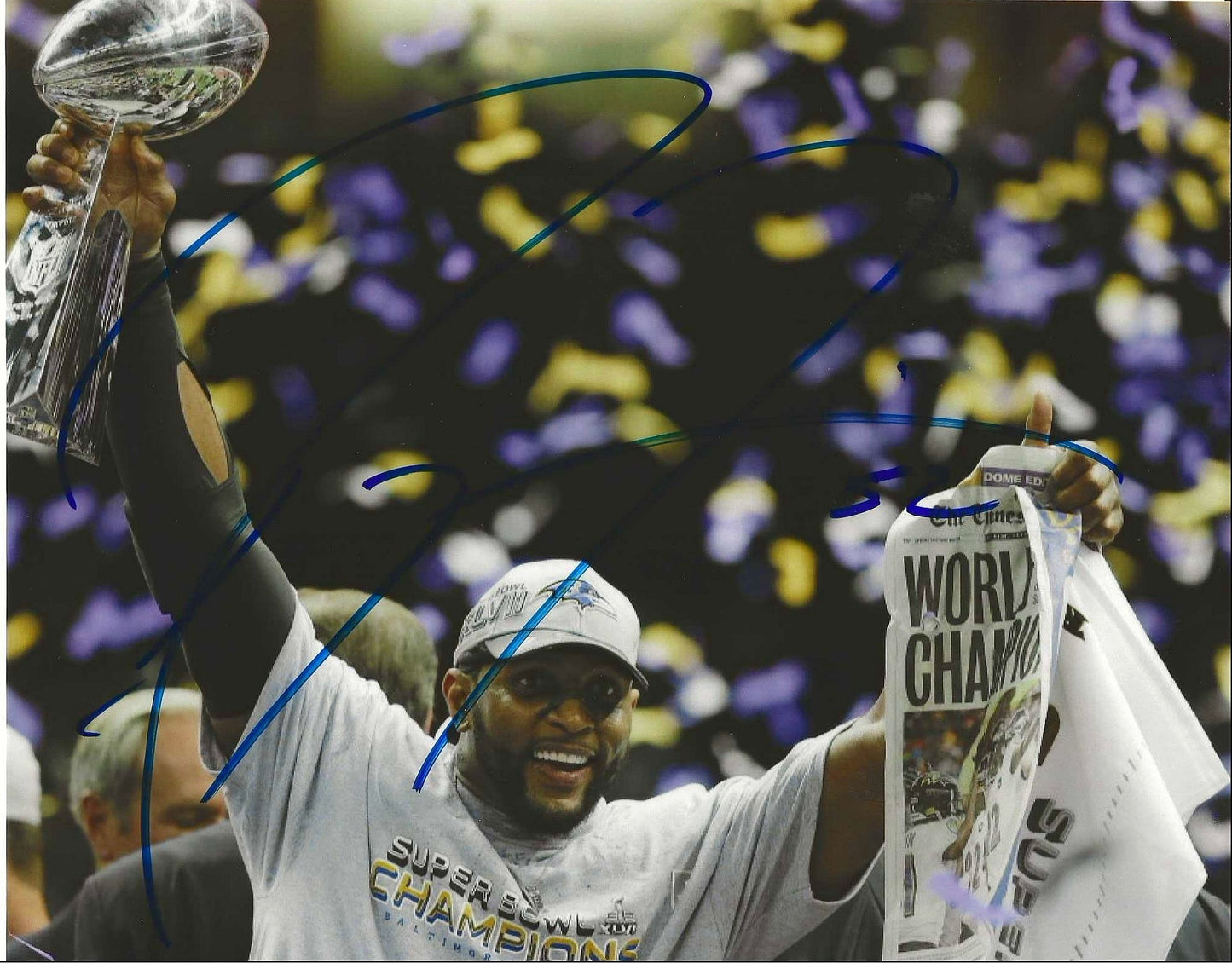 Ray Lewis autographed Signed 8X10 Photo Elite Promotions & Graphz