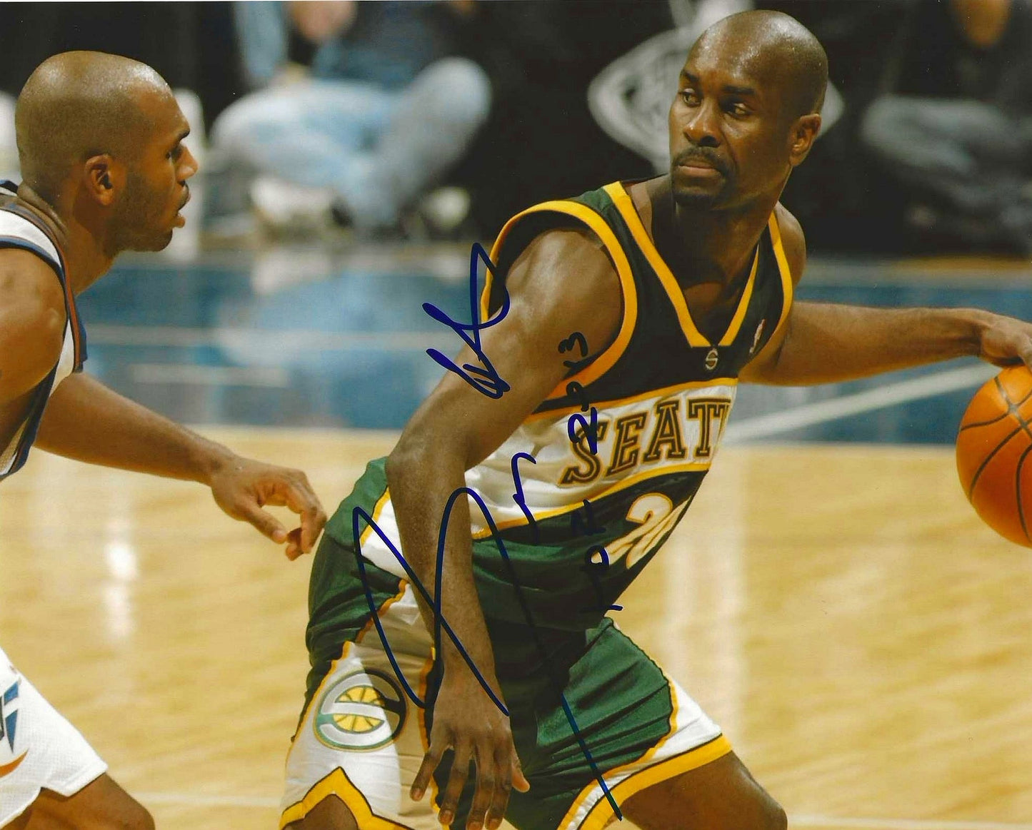 Gary Payton Autographed Signed "SONICS" 8x10 photo Elite Promotions & Graphz Authentication