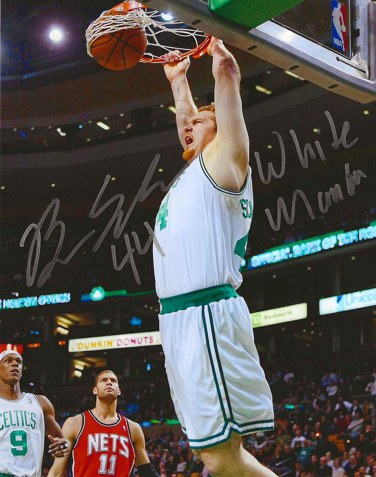 Brian Scalabrine Brian Scalabrine (White Mamba)Autographed Signed "CELTICS" 8x10 photo Elite Promotions & Graphz Authentication