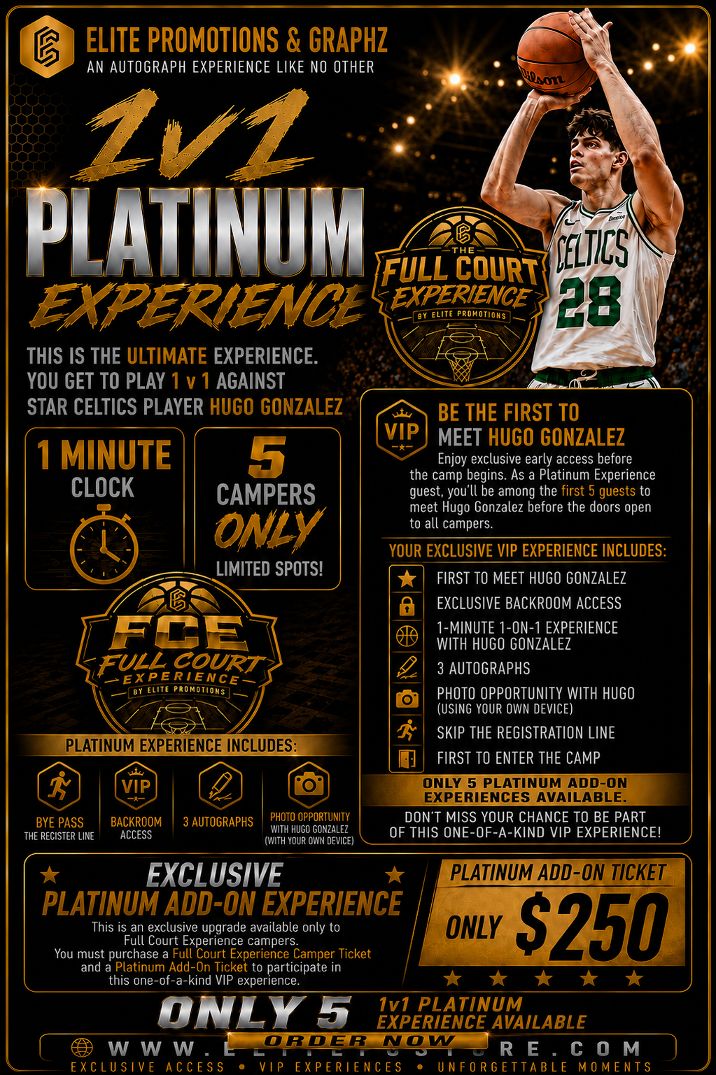 Hugo Gonzalez FCE Full Court Experience basketball camp 1v1 YOU VS HUGO GONZALEZ