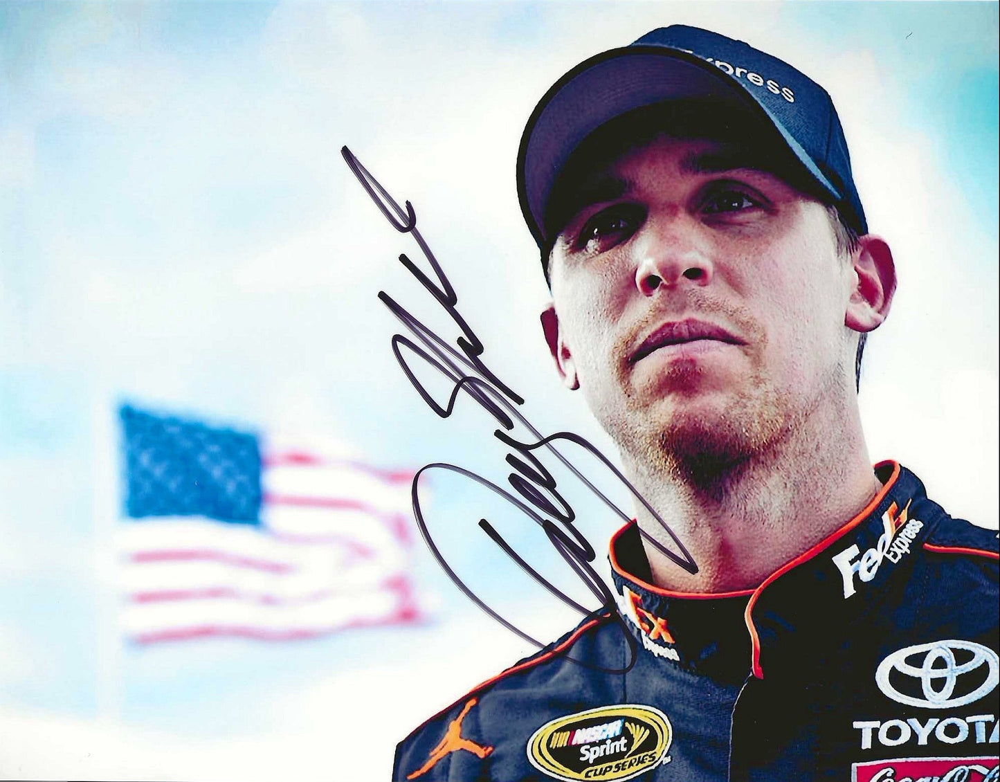 Denny Hamlin Autographed Signed 8x10 photo Elite Promotions & Graphz Authentication