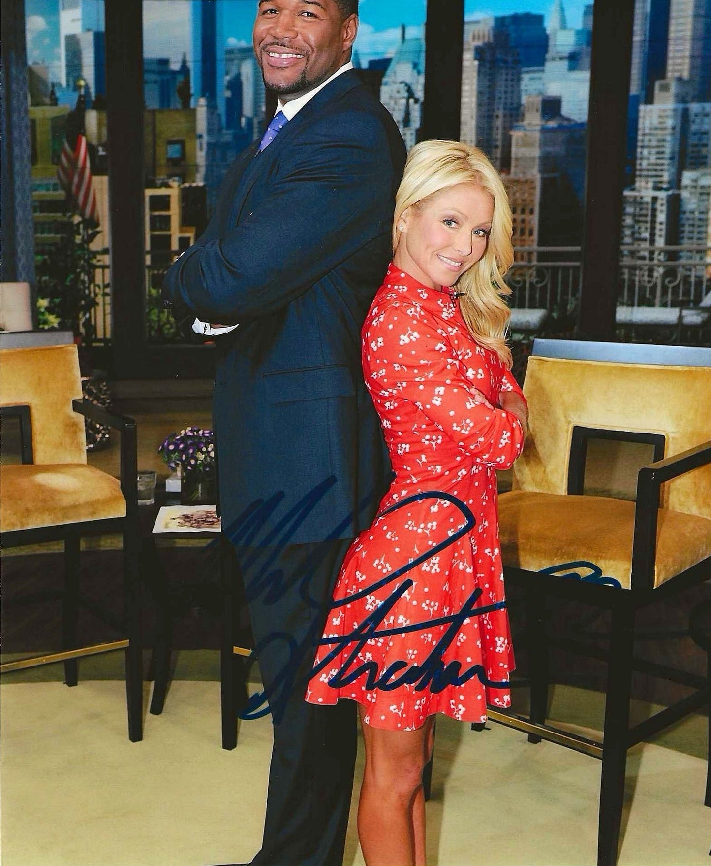 Michael Strahan Autographed Signed 8X10 Photo Elite Promotions & Graphz Authentication