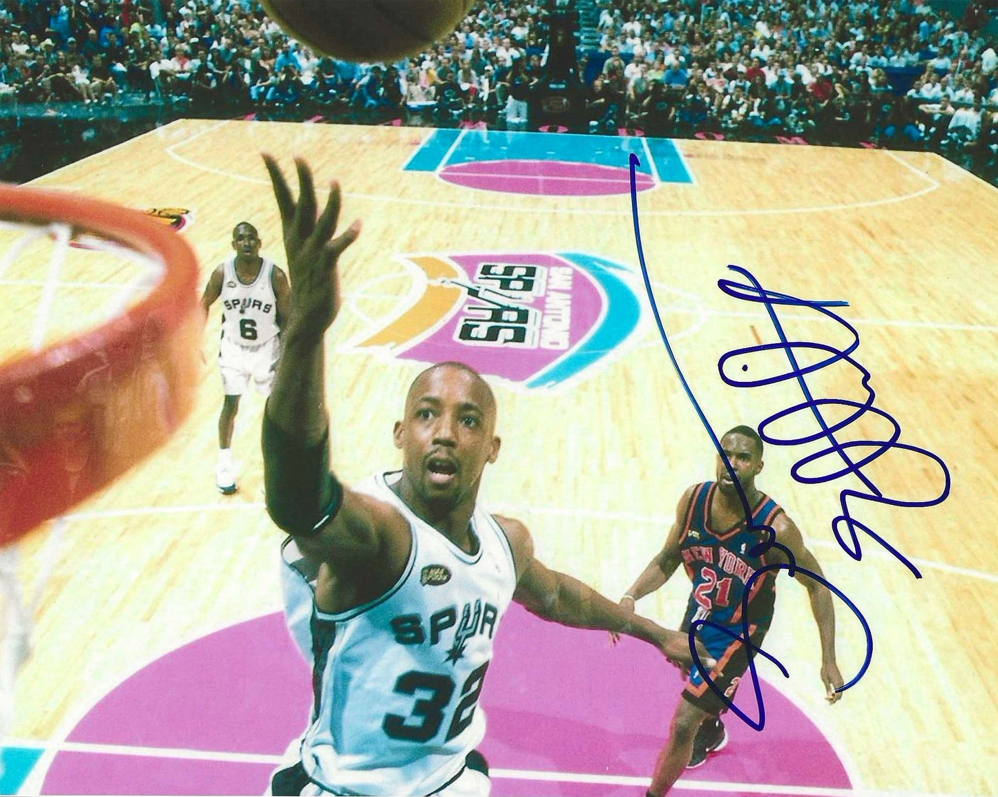 Sean Elliot Autographed Signed "SPURS" 8x10 photo Elite Promotions & Graphz Authentication