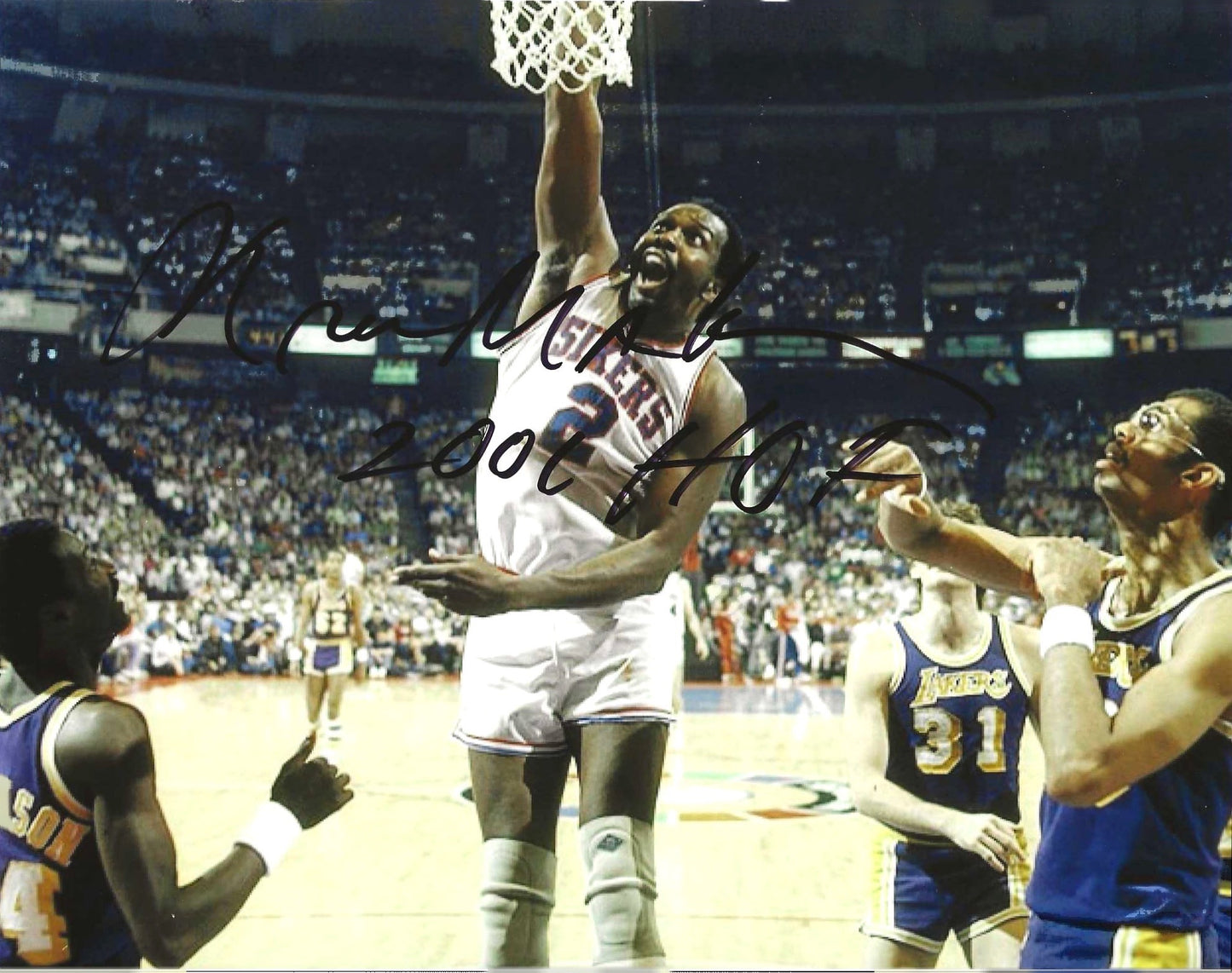 Moses Malone Autographed Signed "76ERS" 8x10 photo Elite Promotions & Graphz Authentication