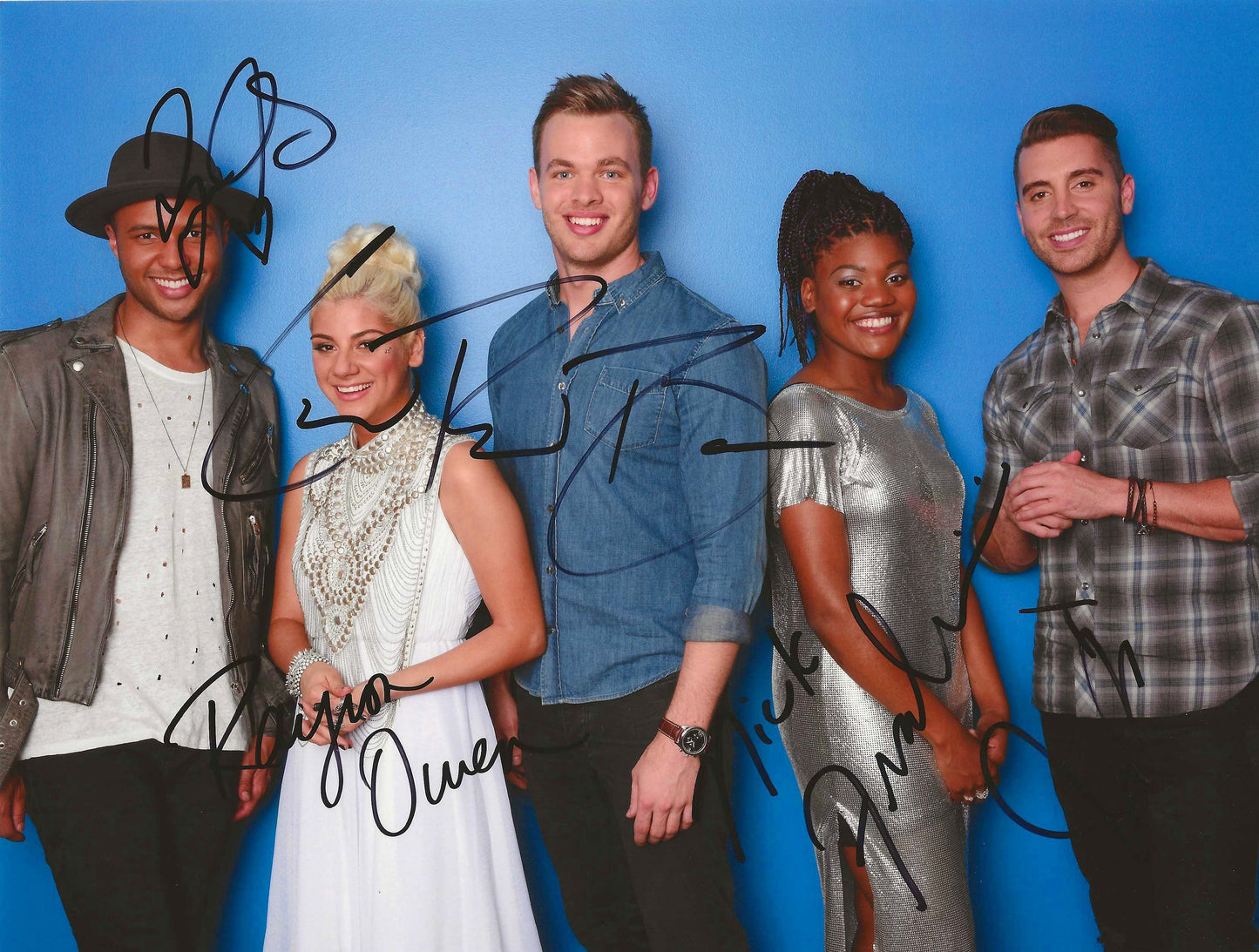 American Idol Autographed Signed "Nick Fradiani Clark Beckham Rayvon Owen Jax Tyanna Jones" 8X10 Photo Elite Promotions & Graphz Authentication