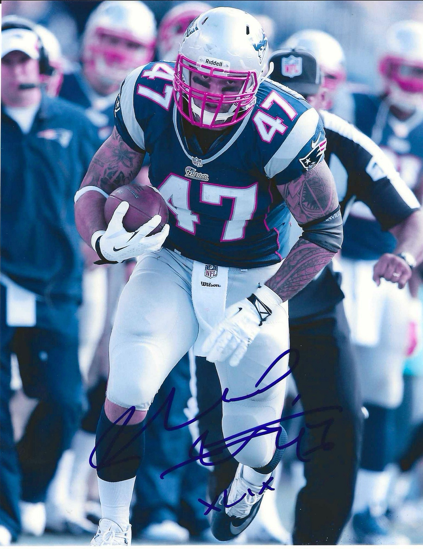 Michael Hoomanawanui Autographed Signed "PATRIOTS" 8x10 Photo Elite Promotions & Graphz Authentication