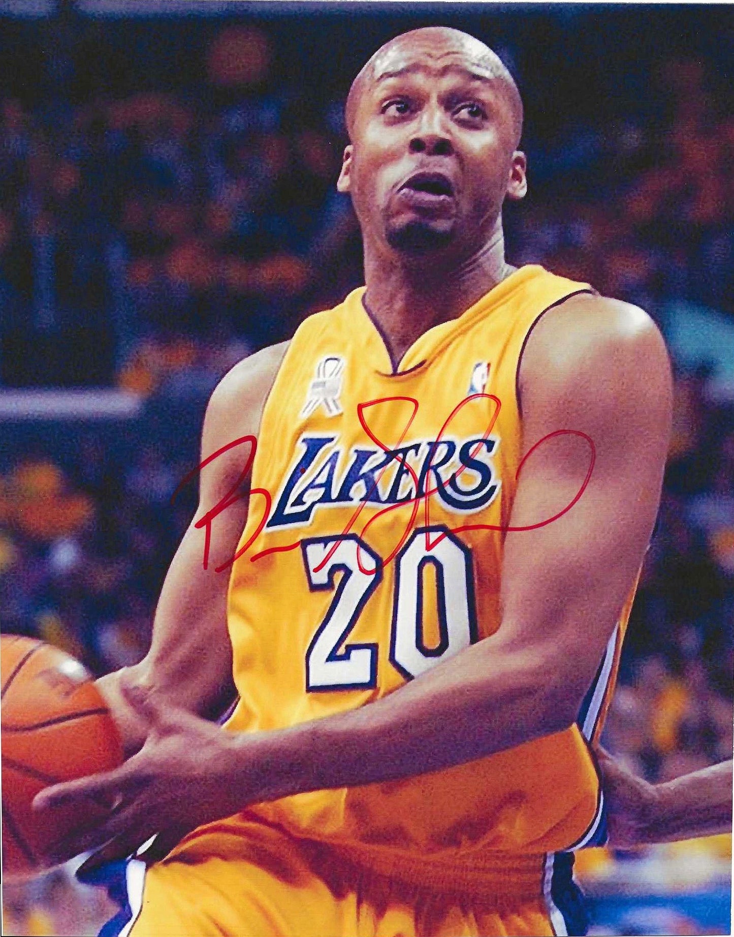 Brian Shaw Autographed Signed "LAKERS" 8x10 photo Elite Promotions & Graphz Authentication