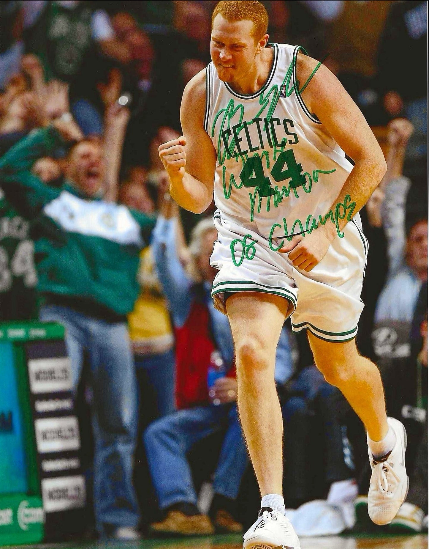 Brian Scalabrine (White Mamba 08 champs) Autographed Signed "CELTICS" 8x10 photo Elite Promotions & Graphz Authentication