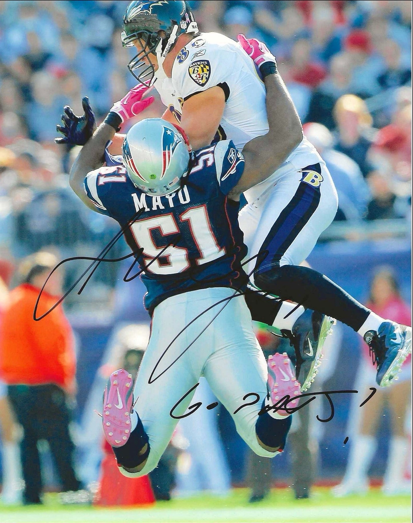 Jerod Mayo Autographed Signed 8X10 Photo Elite Promotions & Graphz