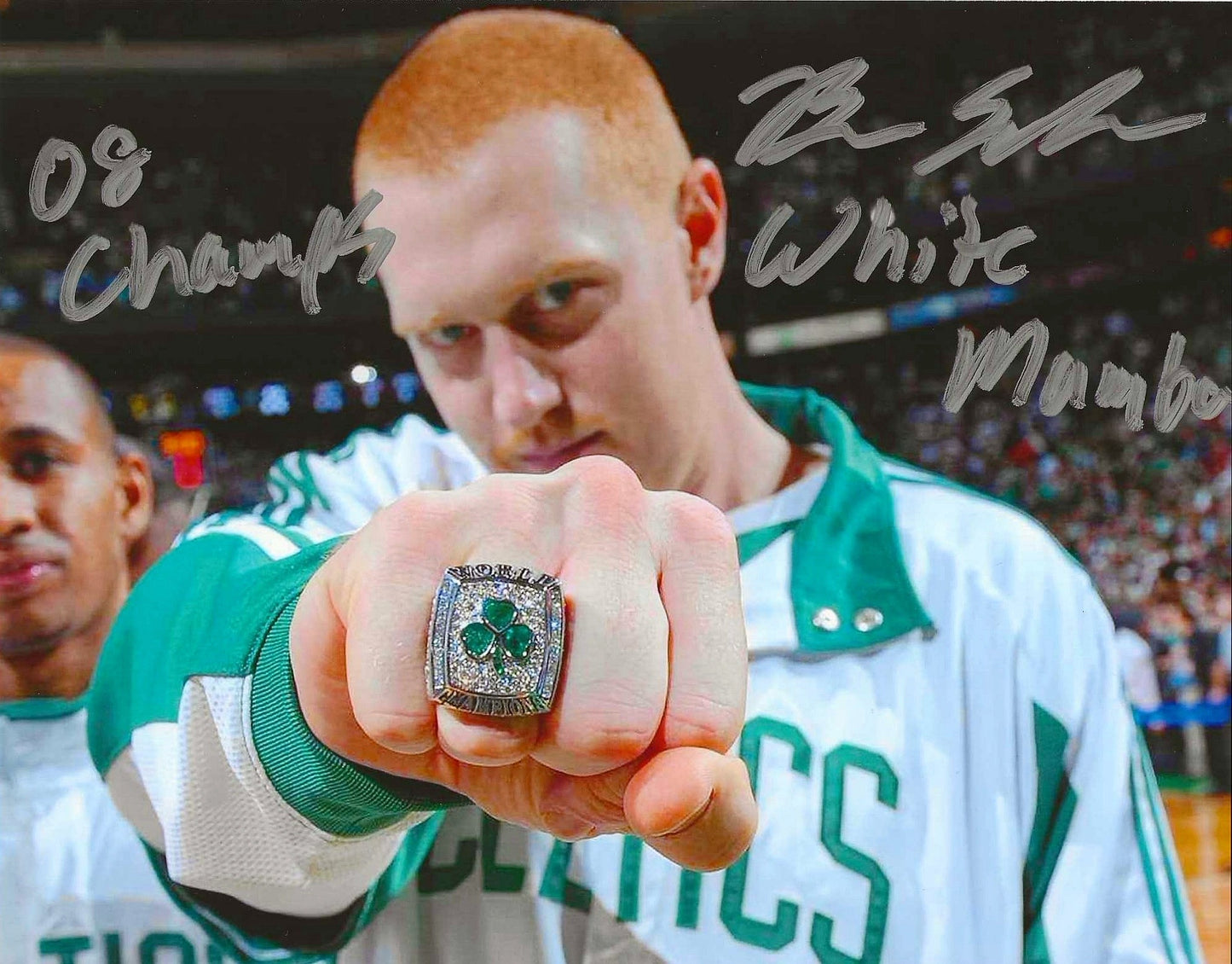 Brian Scalabrine (White Mamba 08 champs) Autographed Signed "CELTICS" 8x10 photo Elite Promotions & Graphz Authentication