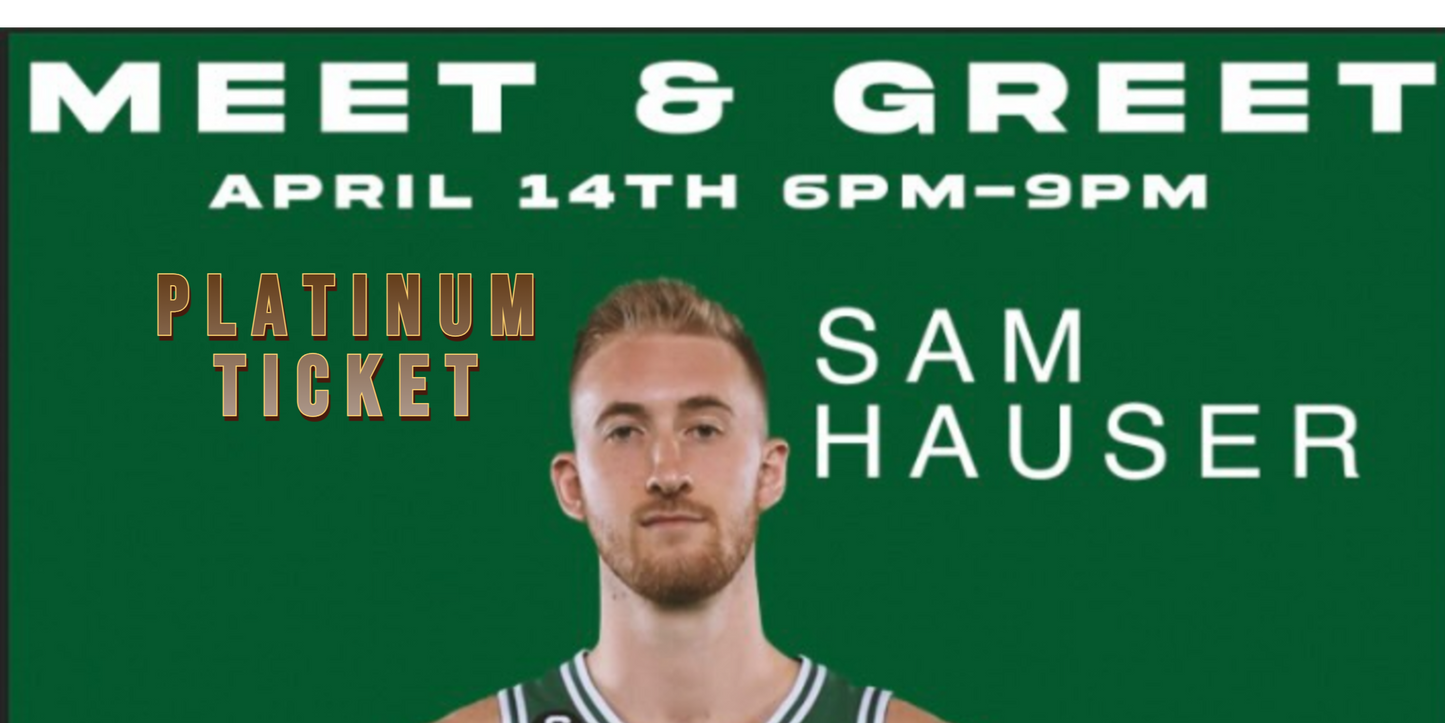 1 PERSON PLATINUM PASS Sam Hauser event (EXCLUSIVE BACK ROOM ACCESS)