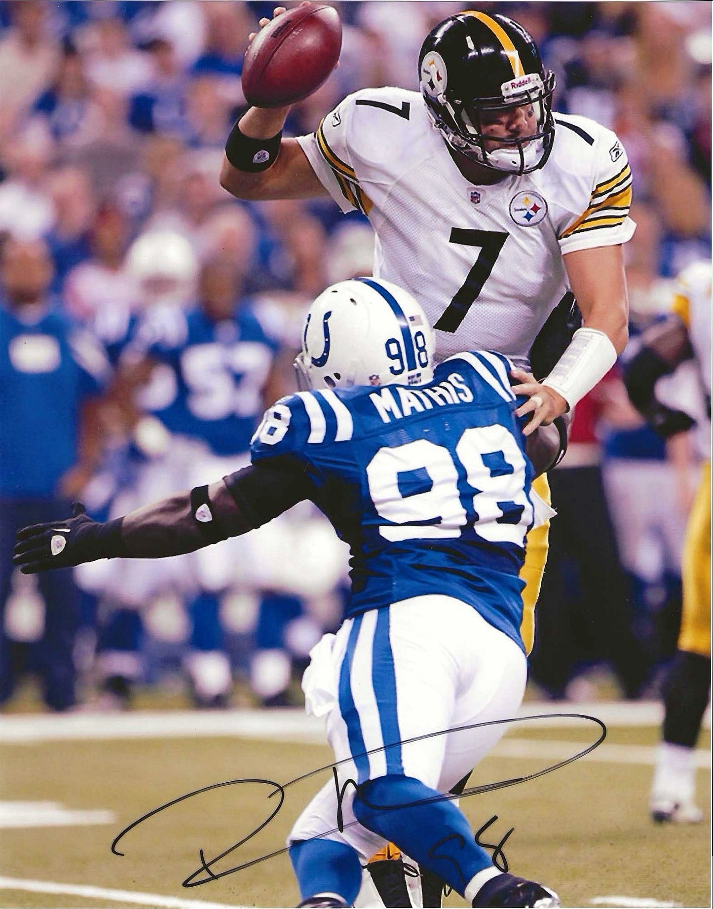 Robert Mathis Autographed Signed 8x10 photo Elite Promotions & Graphz Authentication