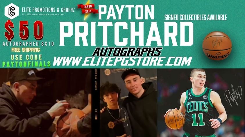 FLASH SALE Payton Pritchard Autographed Signed "CELTICS" 8X10 photo Elite Promotions & Graphz Authentication