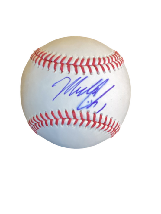 Micheal Chavis autographed signed Rawlings official Major League Baseball