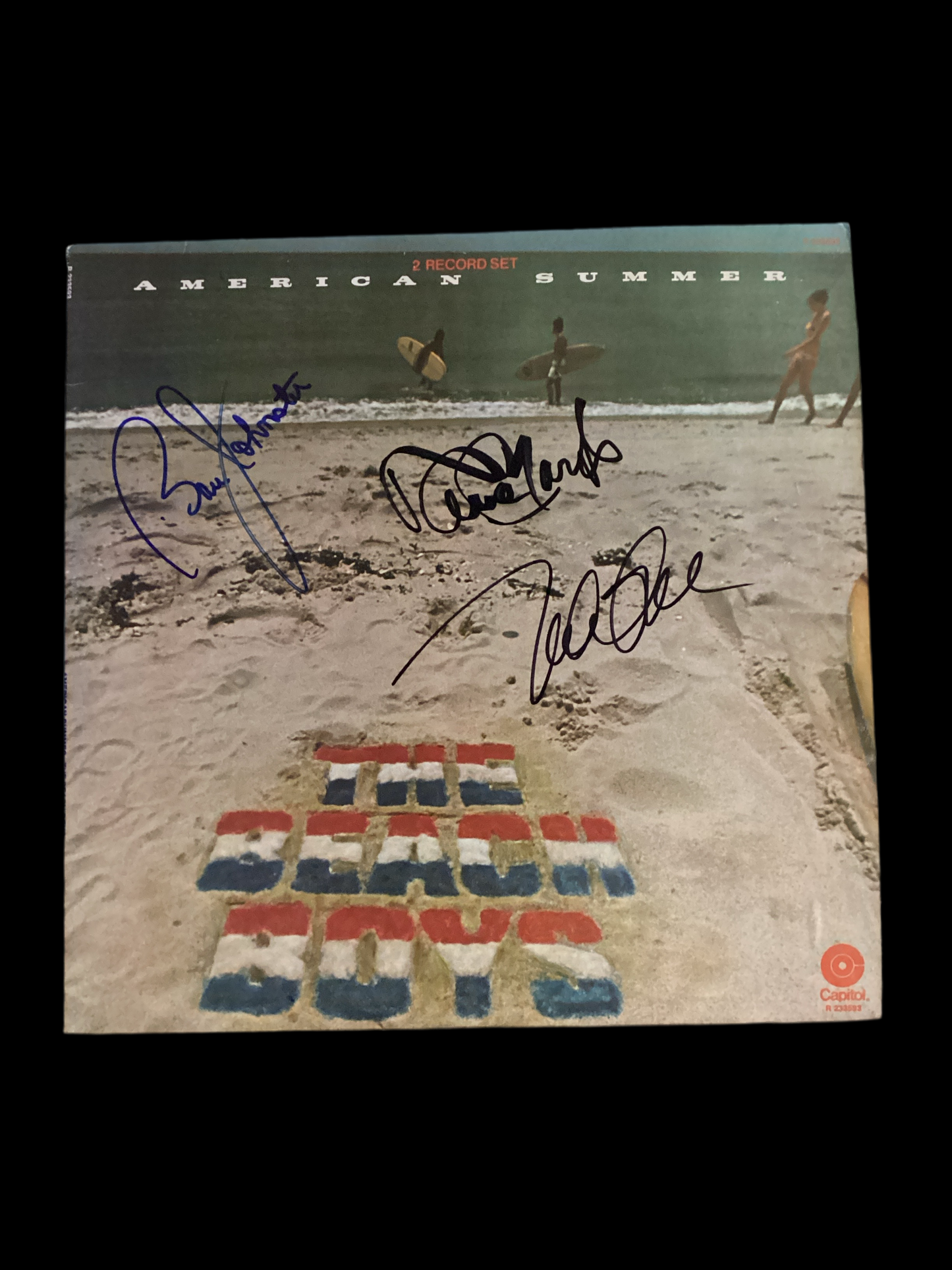 Bruce Johnston & Mike Love & Dave Marks “Beach Boys” Autographed Signed Record