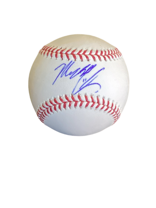 Micheal Chavis autographed signed Rawlings official Major League Baseball