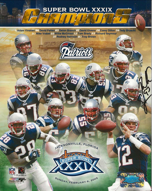 Richard Seymour Autographed Signed 8X10 Photo Elite Promotions & Graphz Authentication