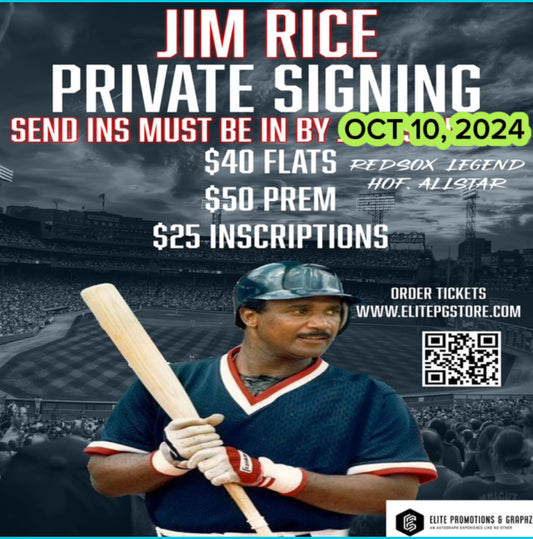 PREMIUM ITEM Red Sox Jim Rice signed collectible (PRIVATE SIGNING)