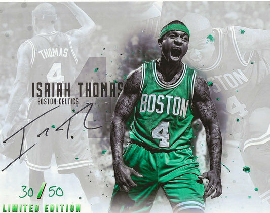 Isaiah Thomas Autographed LTD EDITION NUMBERED (30) Signed "CELTICS" 8x10 photo Elite Promotions & Graphz