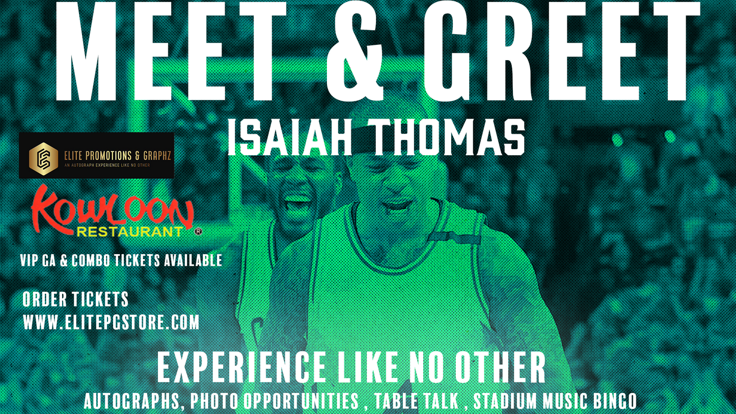 2 PERSON PLATINUM PASS Isaiah Thomas event (EXCLUSIVE BACK ROOM ACCESS)