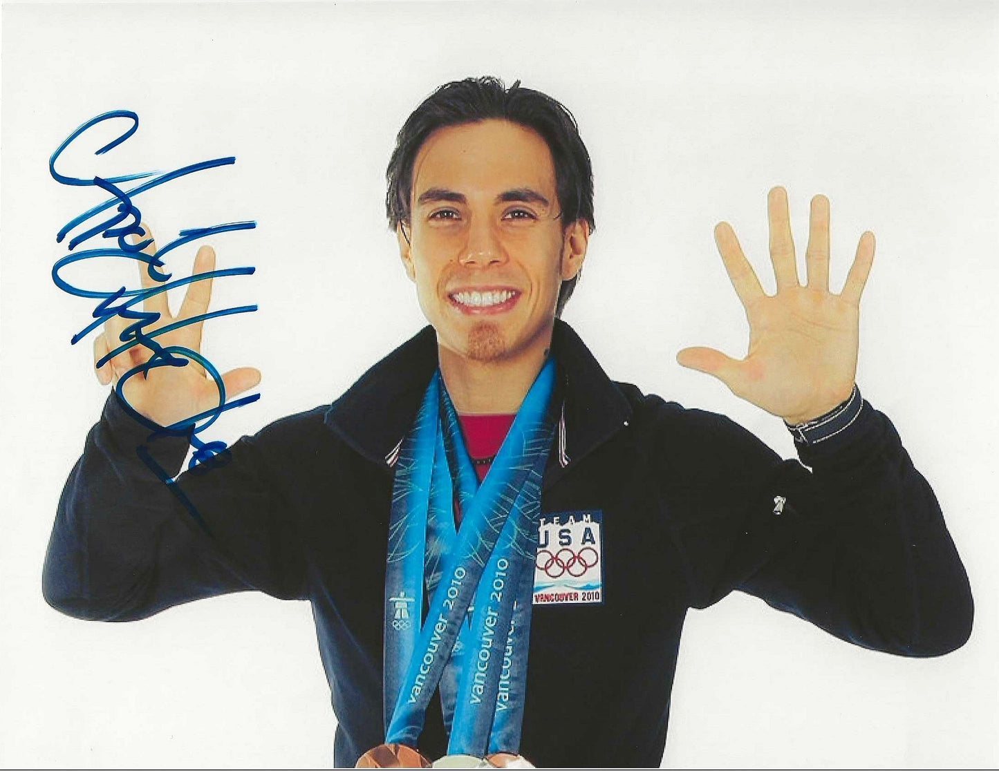 Apolo Ohno Autographed Signed 8x10 photo Elite Promotions & Graphz Authentication