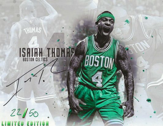 Isaiah Thomas Autographed LTD EDITION NUMBERED (22) Signed "CELTICS" 8x10 photo Elite Promotions & Graphz