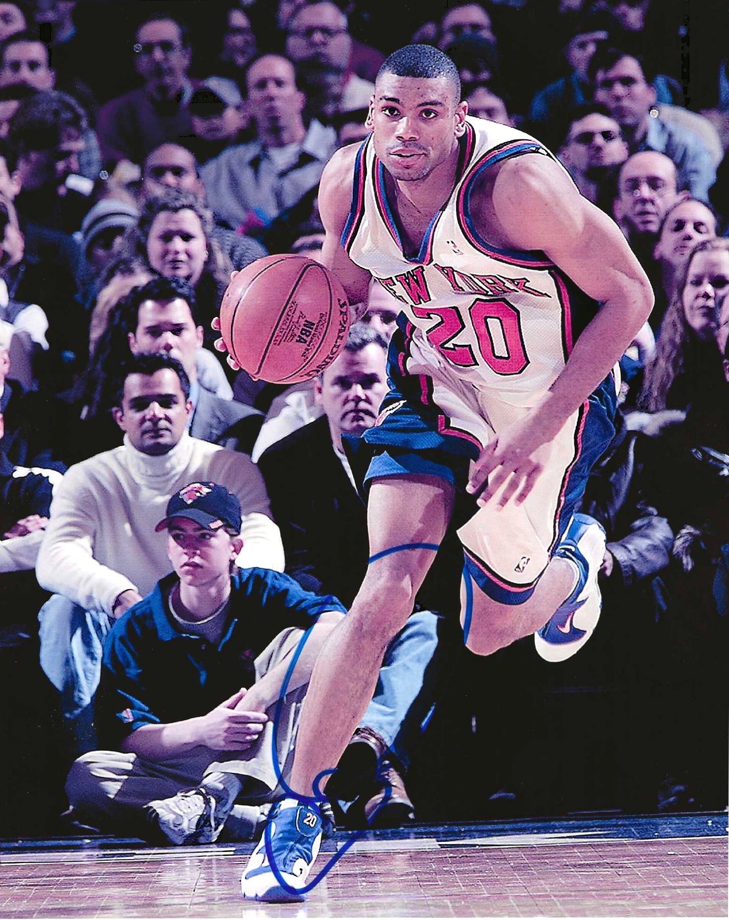 Allan Houston Autographed Signed "KNICKS" 8x10 photo Elite Promotions & Graphz Authentication