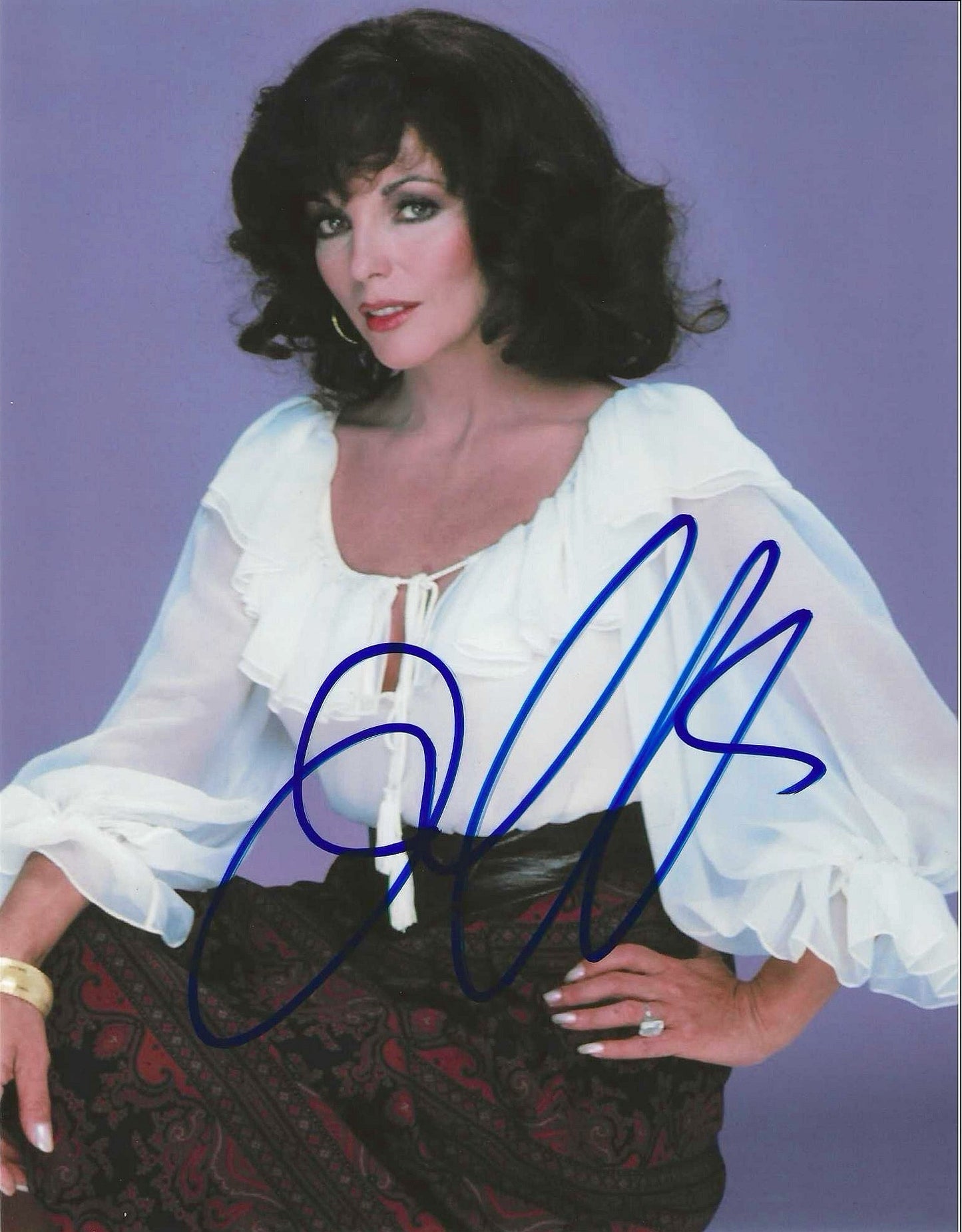 Joan Collins autographed Signed 8x10 photo Elite Promotions & Graphz Authentication