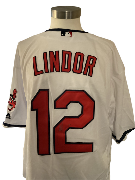 Francisco Lindor Autographed Signed jersey Elite Promotions & Graphz Authentication