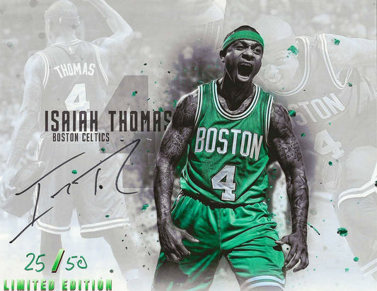 Isaiah Thomas Autographed LTD EDITION NUMBERED (25) Signed "CELTICS" 8x10 photo Elite Promotions & Graphz