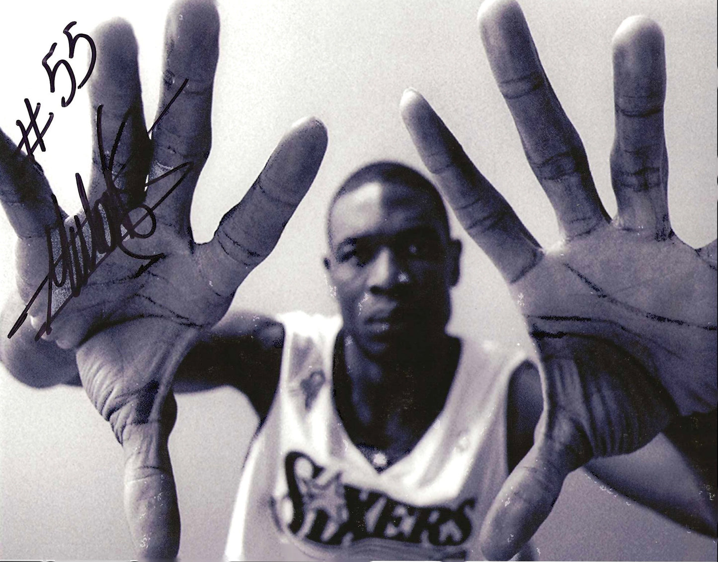Dikembe Mutombo Autographed Signed "76ERS" 8x10 photo Elite Promotions & Graphz Authentication