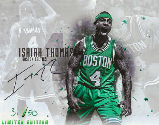 Isaiah Thomas Autographed LTD EDITION NUMBERED (31) Signed "CELTICS" 8x10 photo Elite Promotions & Graphz