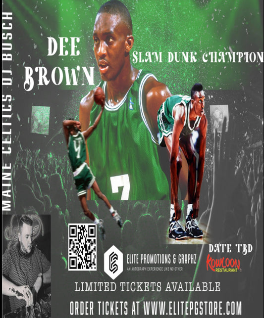 BOSTON CELTICS Dee Brown AUTOGRAPH/PHOTO ONLY COMBO TICKET