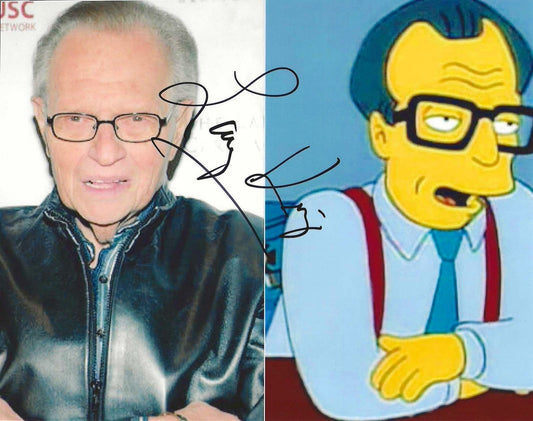 Larry King autographed Signed 8x10 photo Elite Promotions & Graphz Authentication