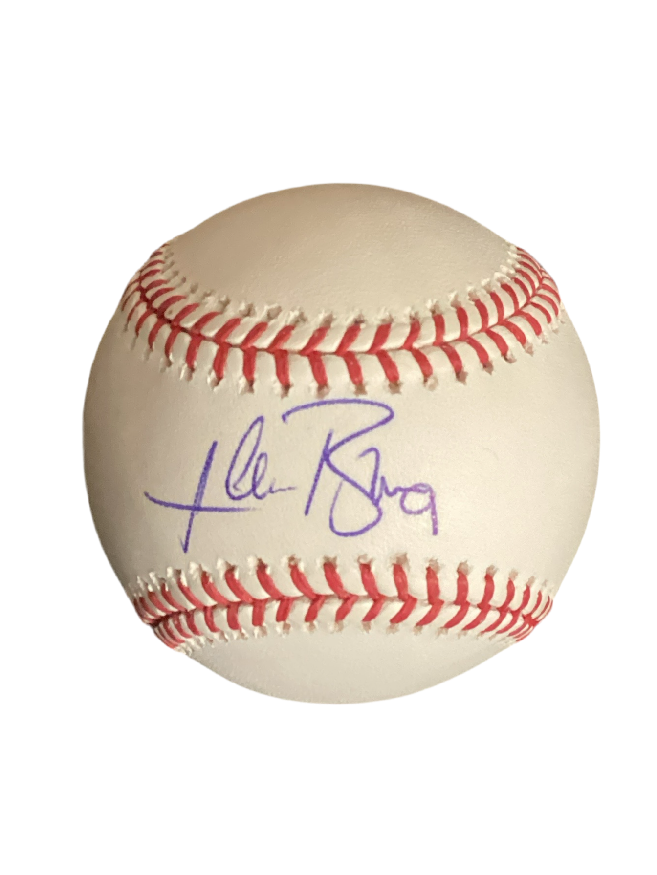 Brinson Lewis autographed signed Rawlings official Major League Baseball