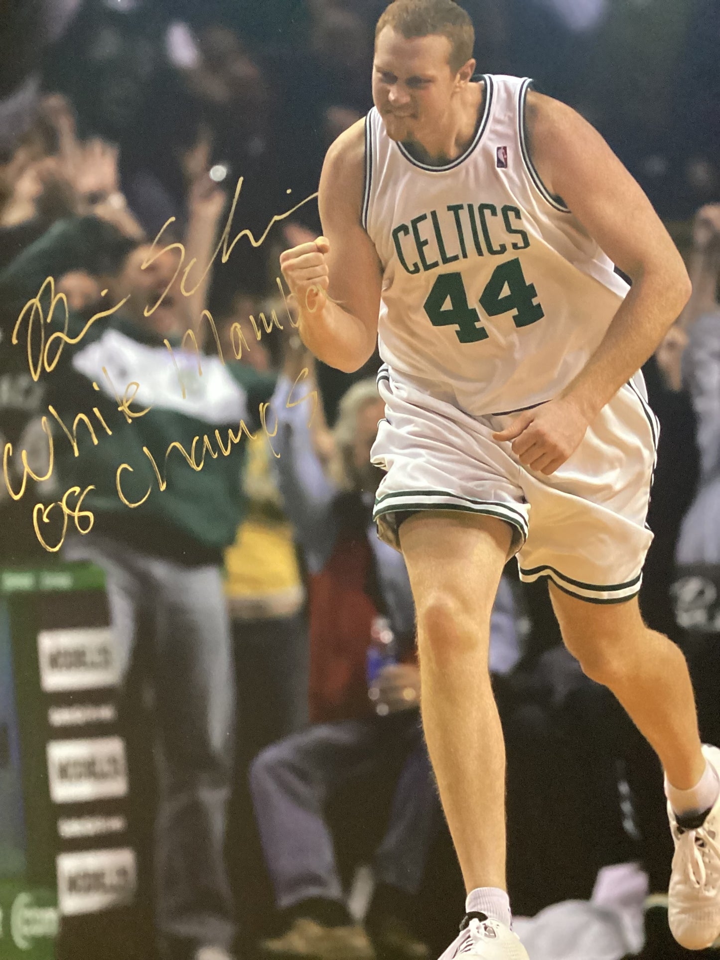 Brian Scalabrine (White Mamba 08 champs) Autographed Signed "CELTICS" 16x20 photo Elite Promotions & Graphz Authentication