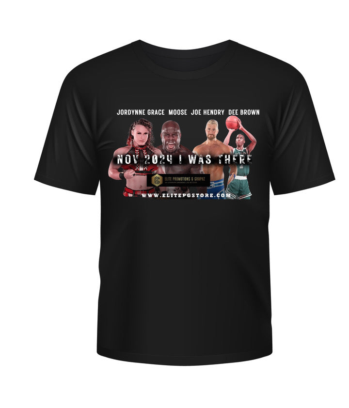 Elite Promotions (3rd LTD edition MERCH) T-Shirt (MOOSE, HENDRY, GRACE, BROWN)