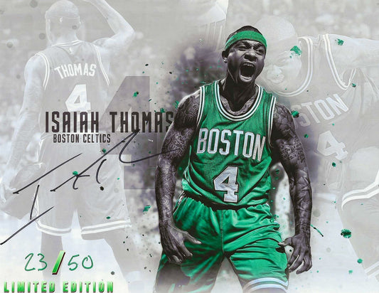 Isaiah Thomas Autographed LTD EDITION NUMBERED (23) Signed "CELTICS" 8x10 photo Elite Promotions & Graphz