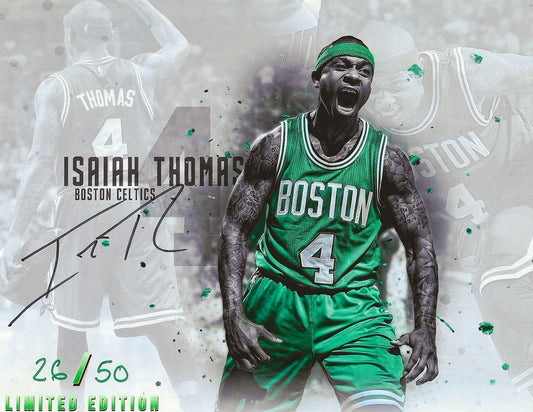 Isaiah Thomas Autographed LTD EDITION NUMBERED (26) Signed "CELTICS" 8x10 photo Elite Promotions & Graphz