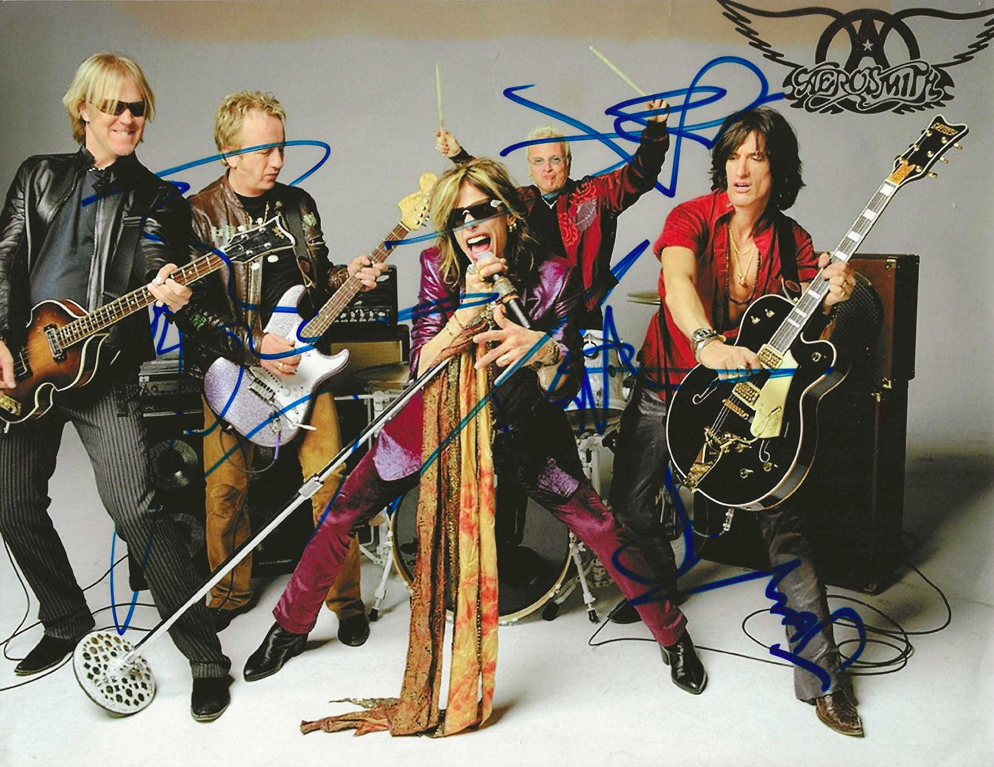 Aerosmith Autographed Signed 8.5x11 Photo Elite Promotions & Graphz Authentication