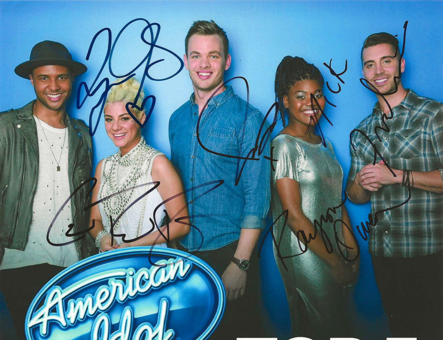 American Idol Autographed Signed "Nick Fradiani Clark Beckham Rayvon Owen Jax Tyanna Jones" 8X10 Photo Elite Promotions & Graphz Authentication
