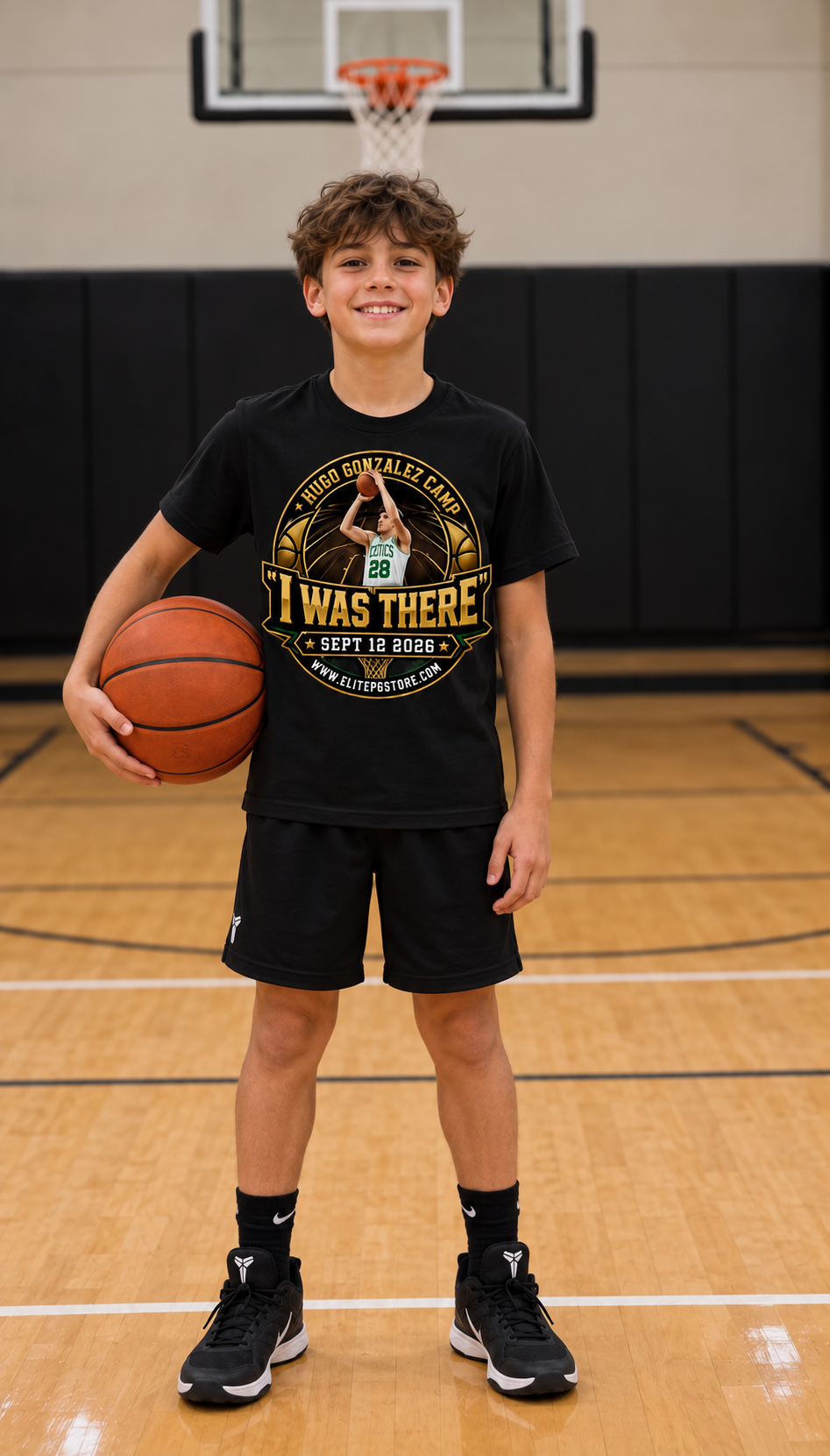 HUGO GONZÁLEZ “I WAS THERE” YOUTH BLACK SHIRT