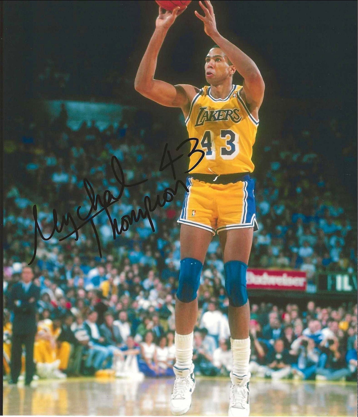 Michael Thompson Autographed Signed "LAKERS" 8x10 photo Elite Promotions & Graphz Authentication