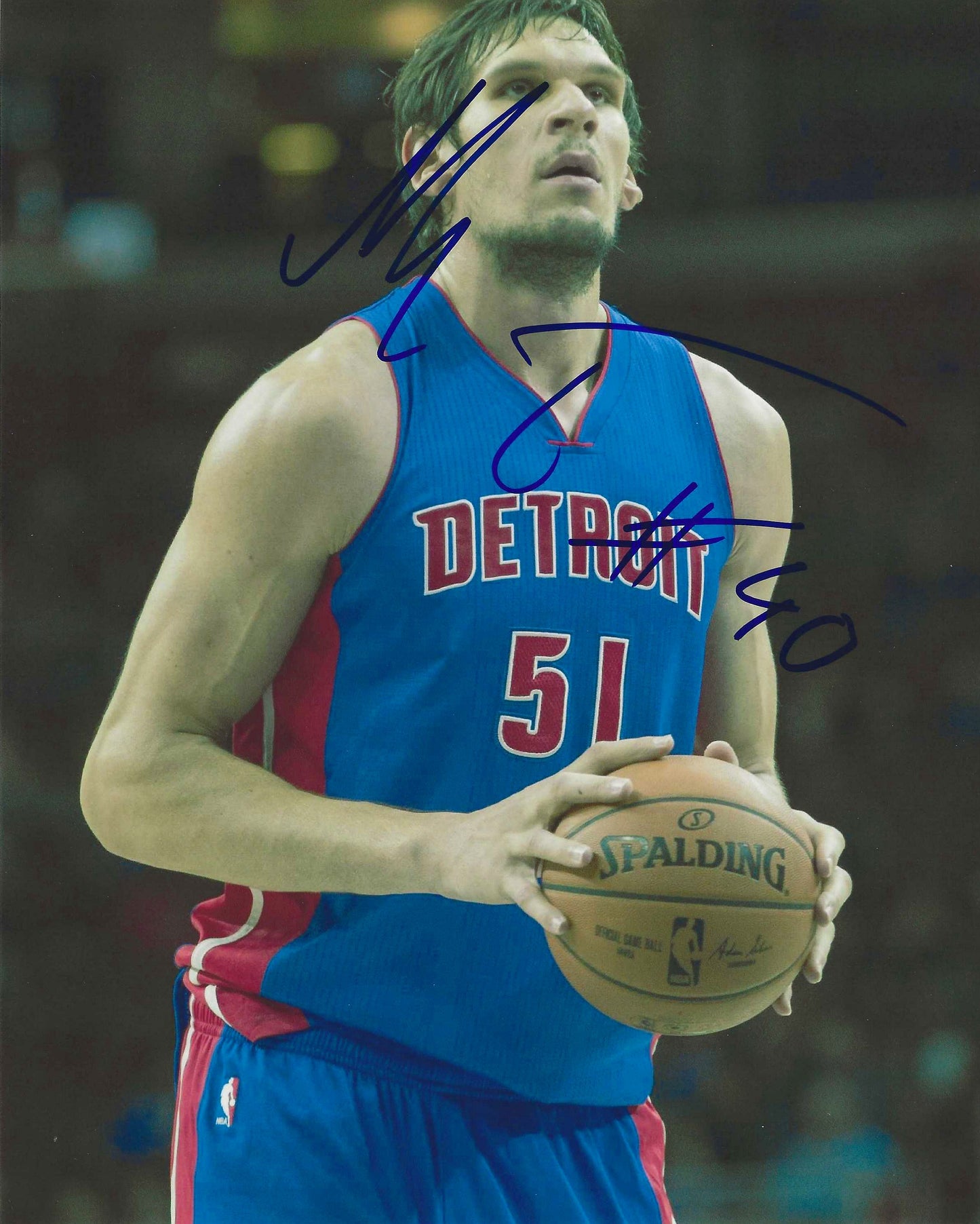Boban Marjanović Autographed Signed "PISTONS" 8x10 photo Elite Promotions & Graphz Authentication