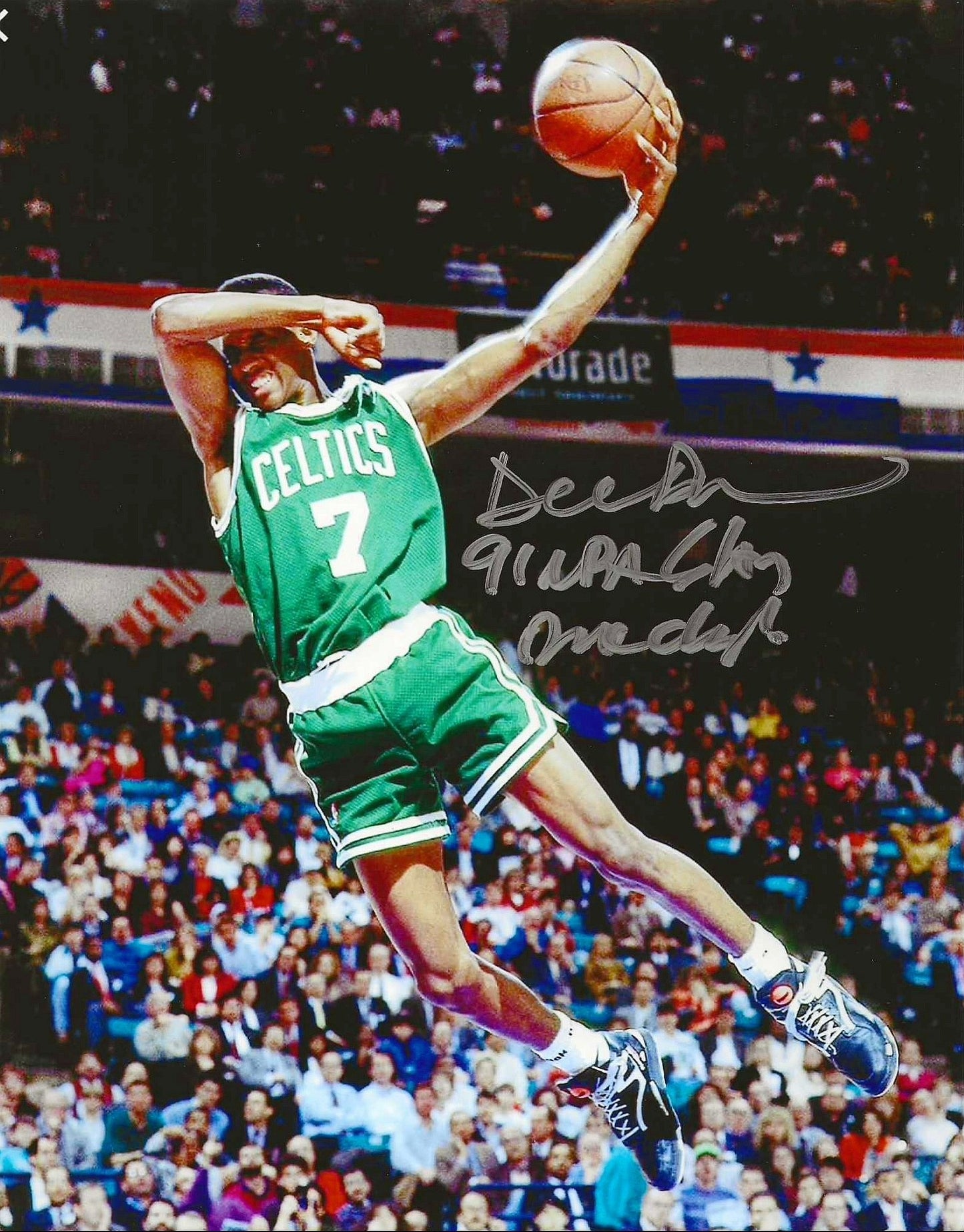 Dee Brown Autographed Signed "91 NBA SLAM DUNK CHAMP" 8x10 photo Elite Promotions & Graphz Authentication