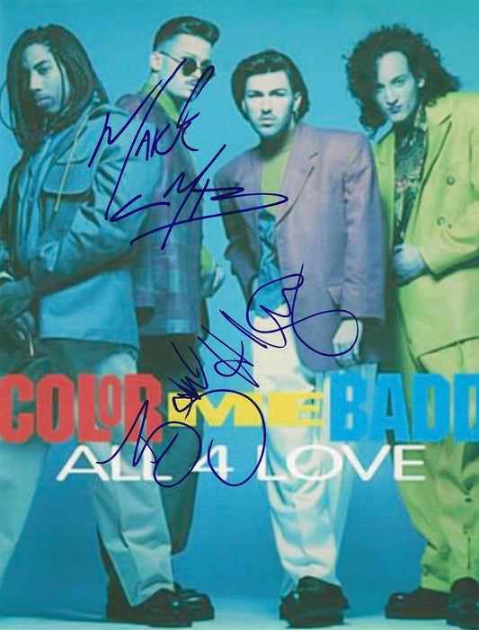 Color Me Badd Autographed Signed " Bryan Abrams Mark Calderon " 8.5X11 Photo Elite Promotions & Graphz Authentication